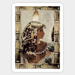 Еgyptian woman with lotus flower Sticker